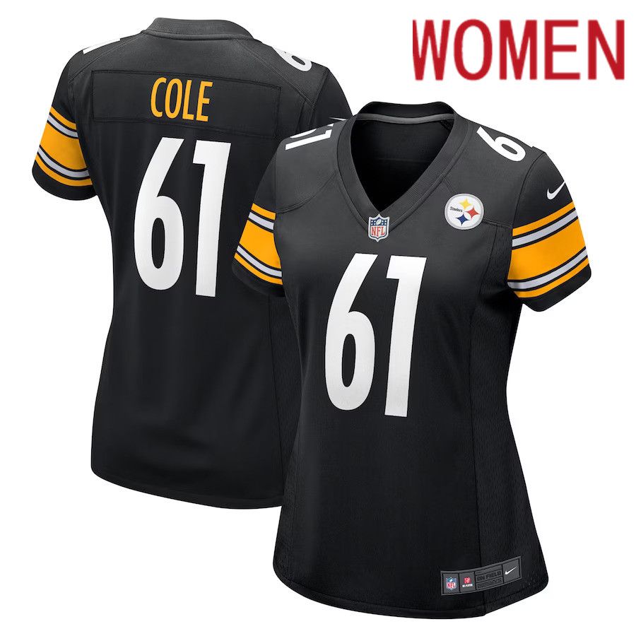 Women Pittsburgh Steelers #61 Mason Cole Nike Black Game Player NFL Jersey